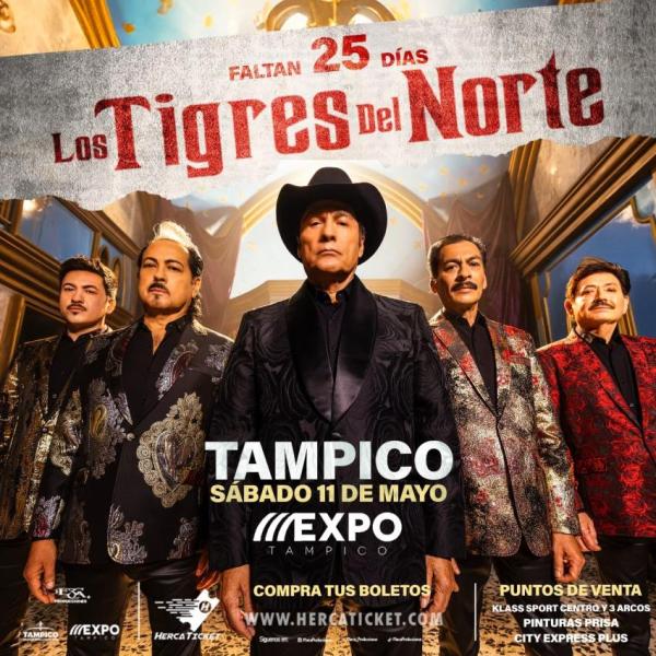 Los Tigres del Norte en Tampico, Tamaulipas, Mayo 2024