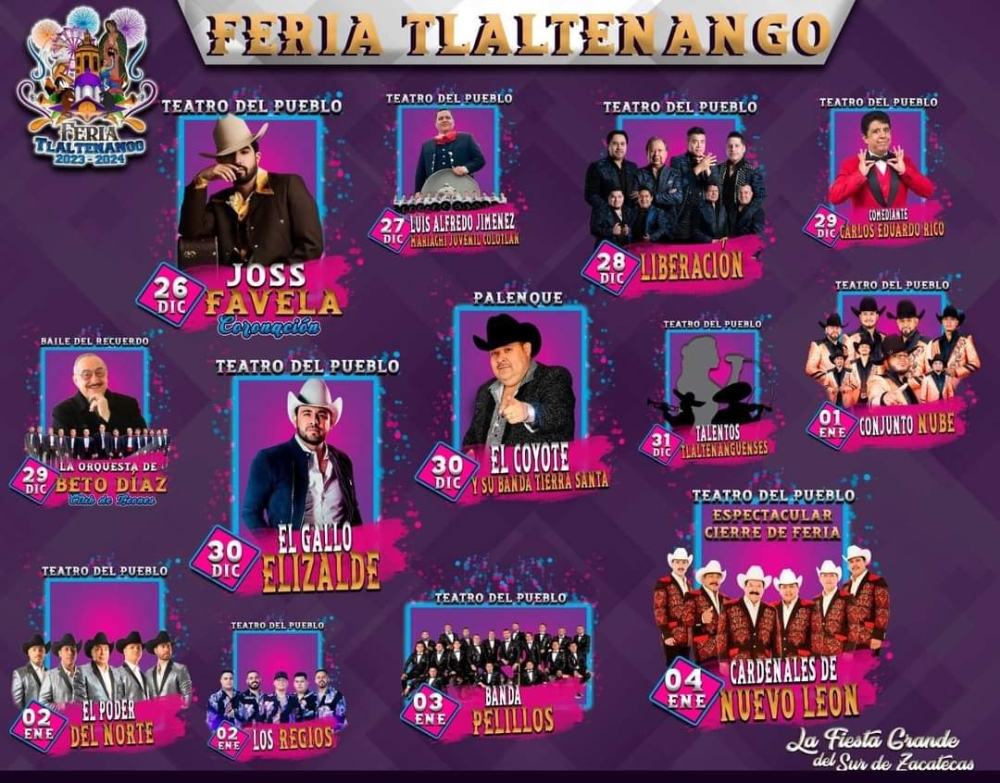 Feria Tlaltenango 20232024 DÓNDE HAY FERIA
