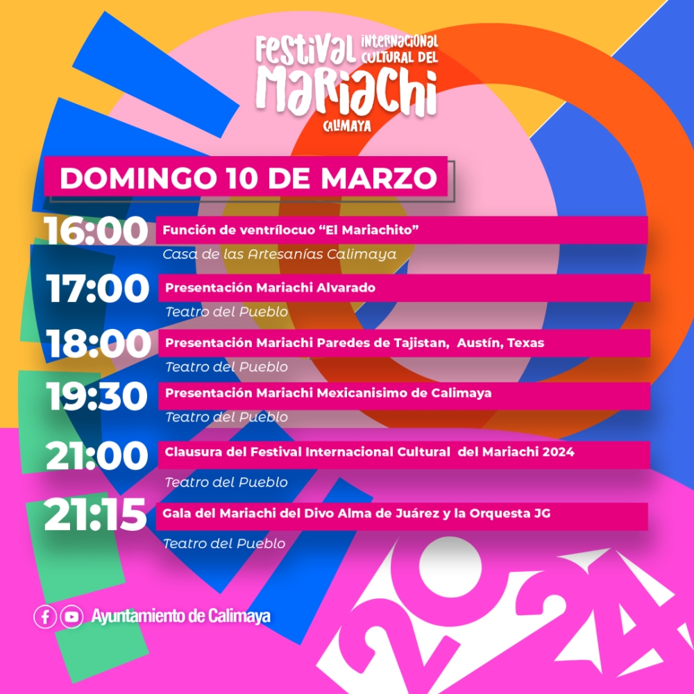 Festival Internacional Cultural del Mariachi Calimaya 2024 DÓNDE HAY