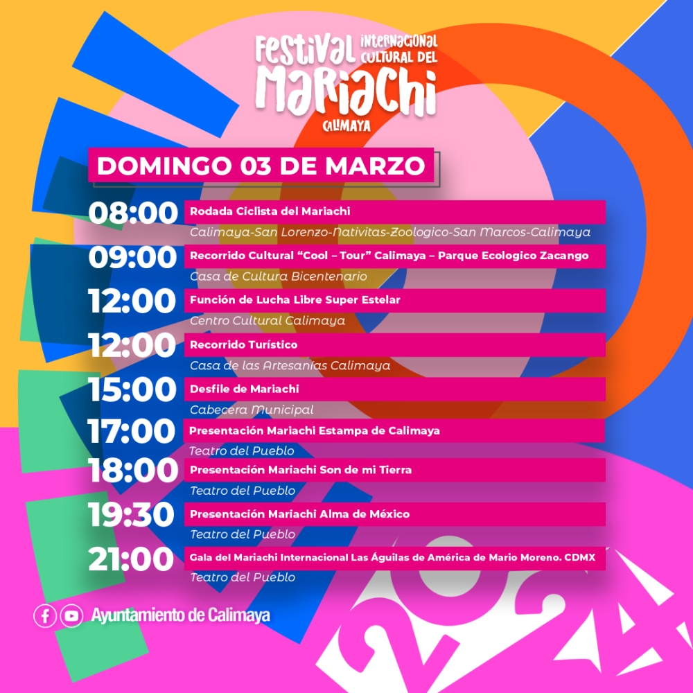 Festival Internacional Cultural del Mariachi Calimaya 2024 DÓNDE HAY