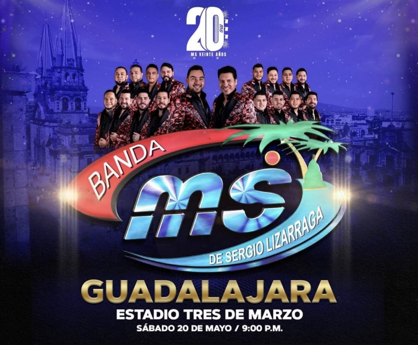 Banda MS en el Estadio 3 de Marzo, Guadalajara, Jalisco, Mayo 2023