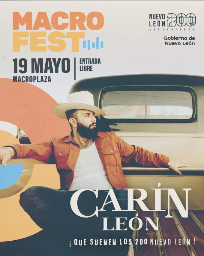 Carin León en la Macro Plaza de Monterrey, mayo 2024 Dónde Hay Feria