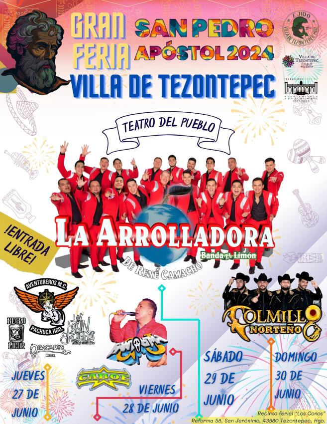 Fiesta Patronal Villa de Tezontepec 2024 Dónde Hay Feria