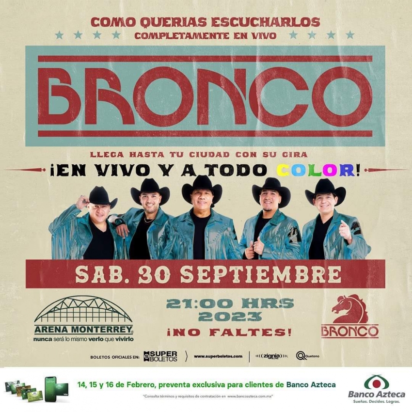 Grupo Bronco en la Arena Monterrey, Septiembre 2023 Dónde Hay Feria