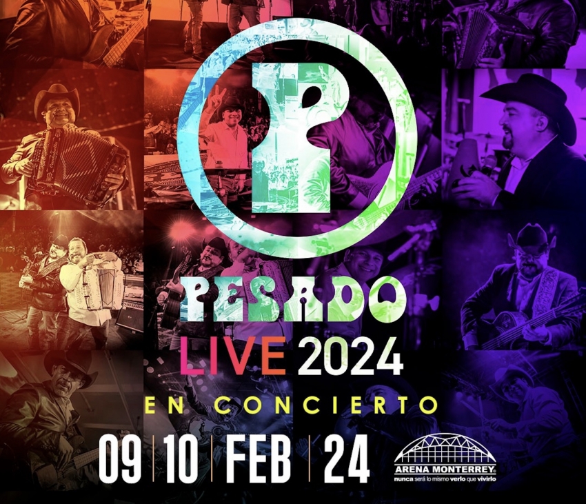 Grupo Pesado en la Arena Monterrey, Febrero 2024 Dónde Hay Feria
