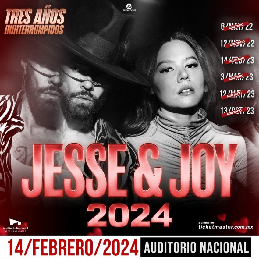 Jesse & Joy en el Auditorio Nacional, Febrero 2024 Dónde Hay Feria