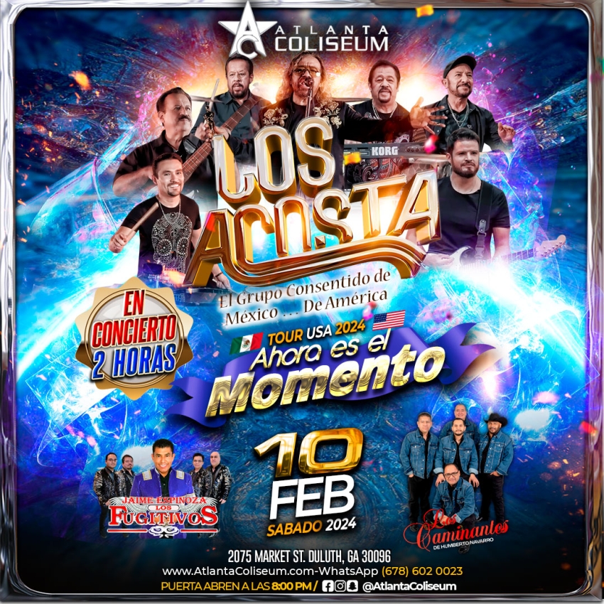 Los Acosta en Atlanta Coliseum, Duluth, GA, Febrero 2024 Dónde Hay Feria