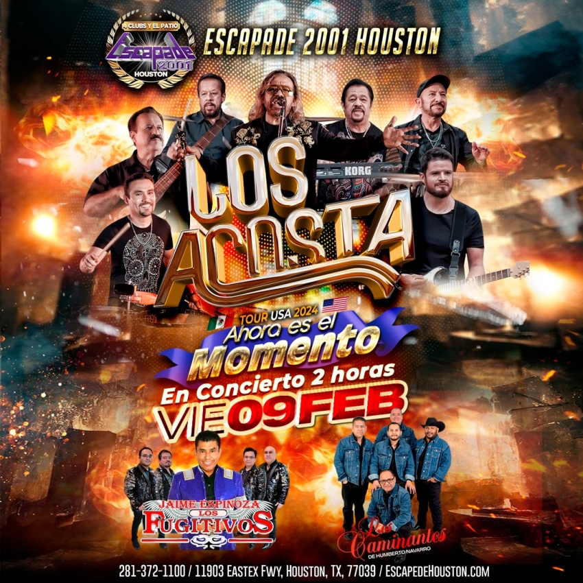 Los Acosta en Escapade 2001, Houston TX, Febrero 2024 Dónde Hay Feria