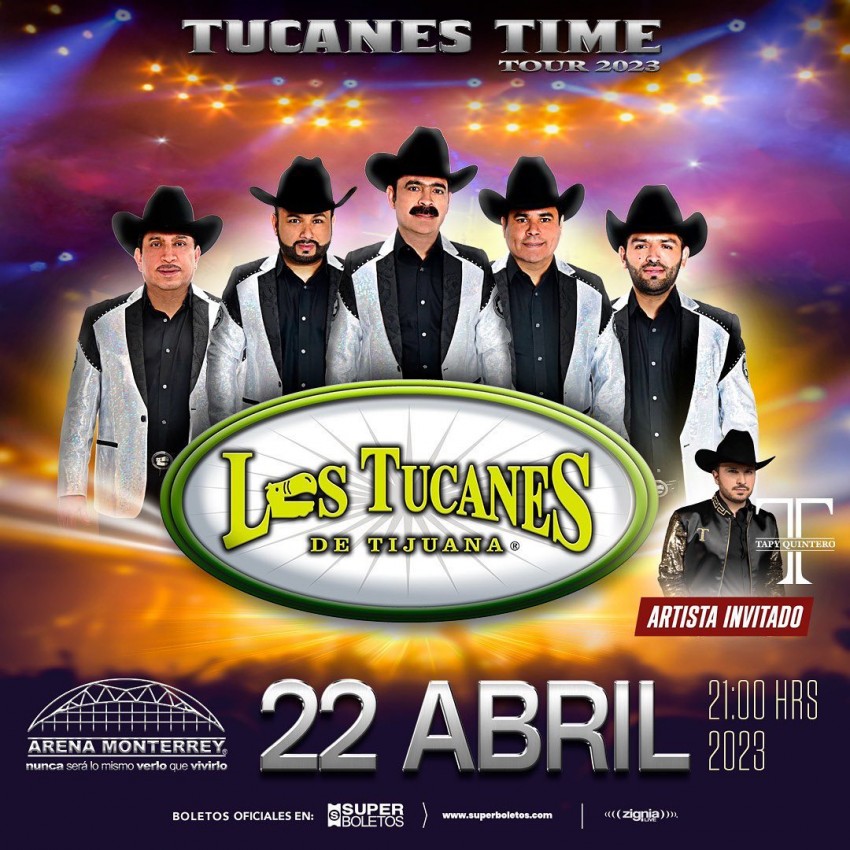 Los Tucanes de Tijuana en la Arena Monterrey, Abril 2023 DÓNDE HAY FERIA