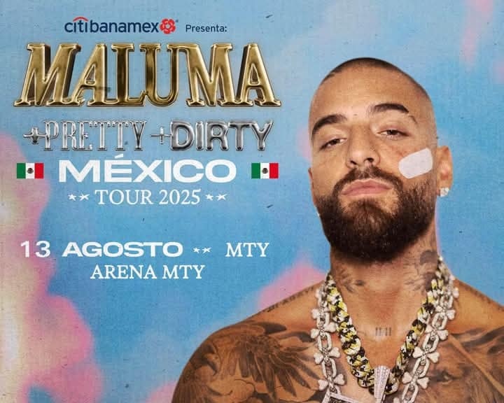 Maluma en la Arena Monterrey, agosto 2025