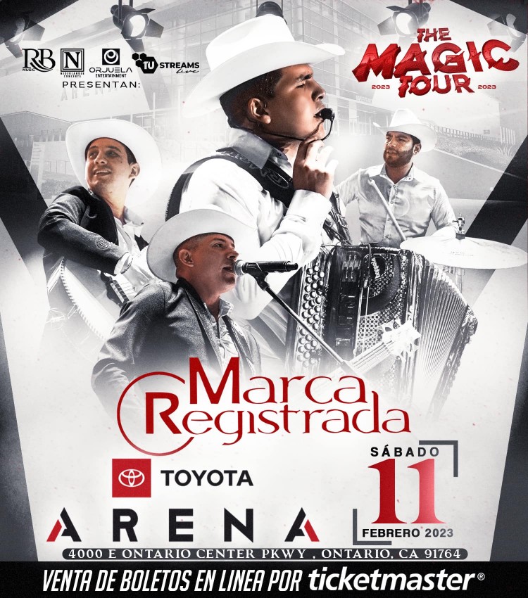 Marca Registrada en Toyota Arena, Ontario, CA, Febrero 2023 Dónde Hay