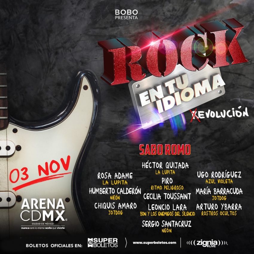 Rock en tu Idioma 'Evolución' en la Arena CDMX, Noviembre 2023 DÓNDE