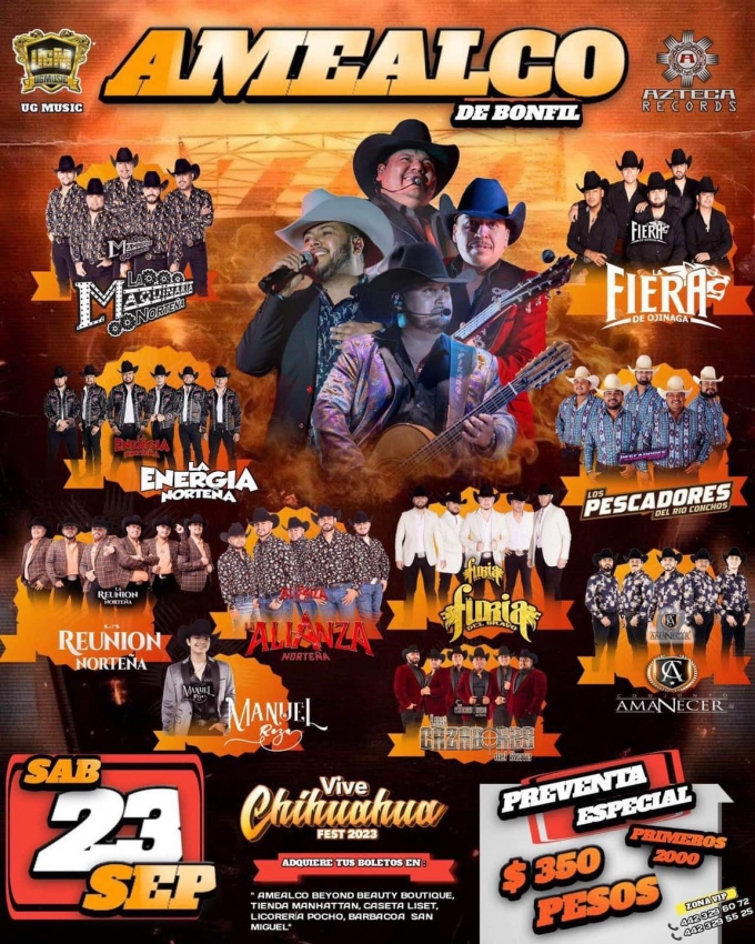 Vive Chihuahua Fest 2023 en Amealco, Querétaro, Septiembre 2023 DÓNDE