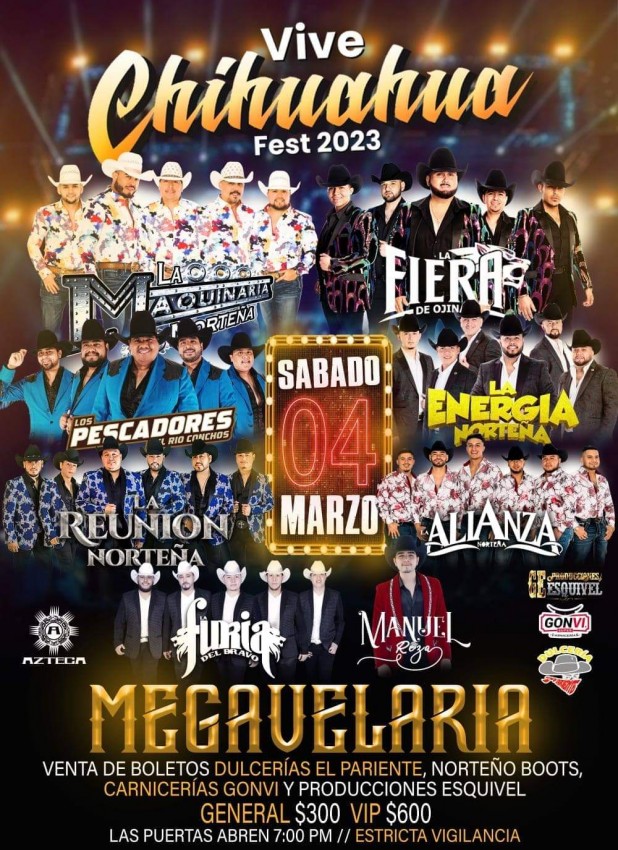 Vive Chihuahua Fest 2023 en la Megavelaria de Aguascalientes, Marzo