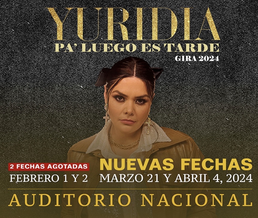 Yuridia en el Auditorio Nacional de la Ciudad de México, 2024 Dónde