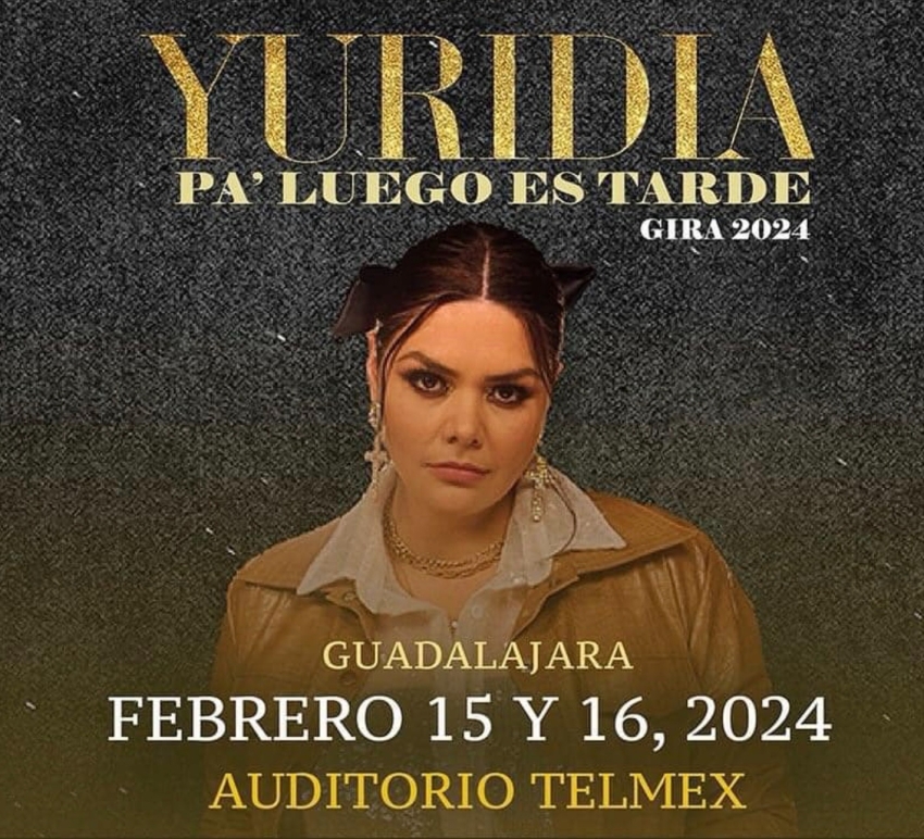 Yuridia en el Auditorio Telmex, Guadalajara, Febrero 2024 Dónde Hay Feria