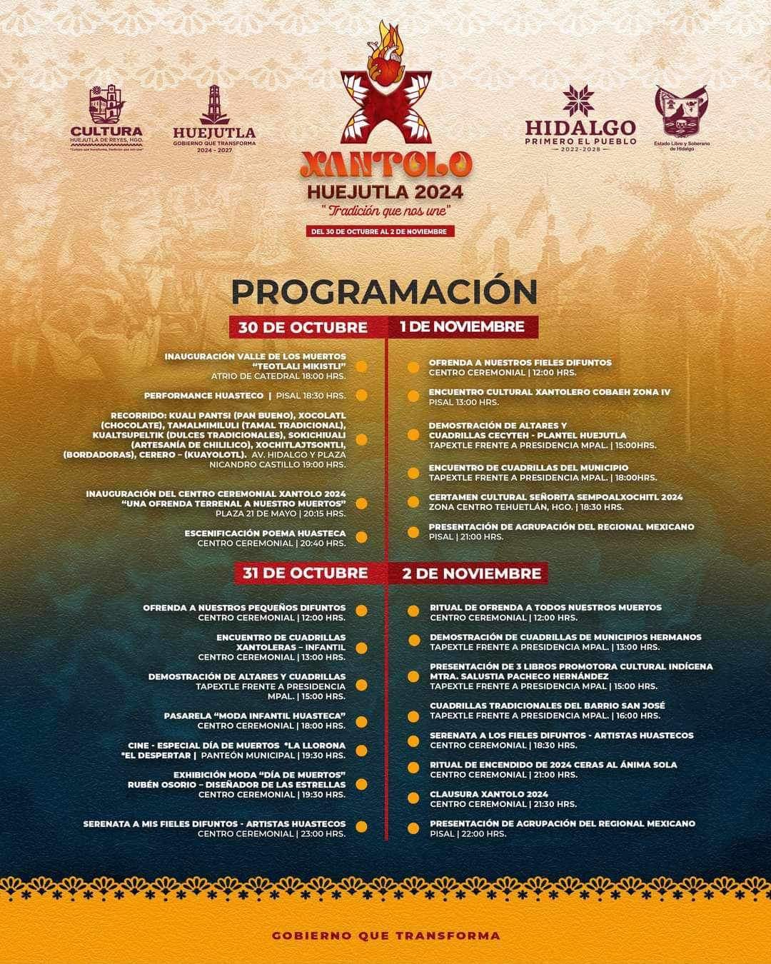 Programa Xantolo Huejutla 2024