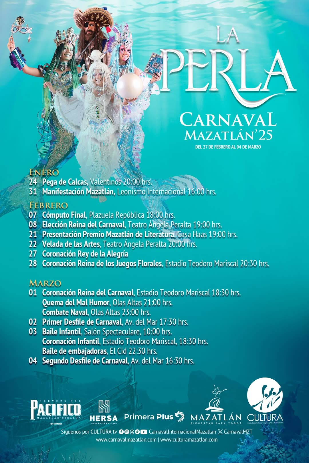 Programa Carnaval Mazatlán 2025