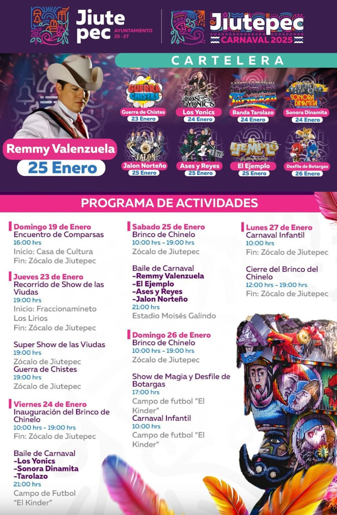 Programa Carnaval Jiutepec 2025