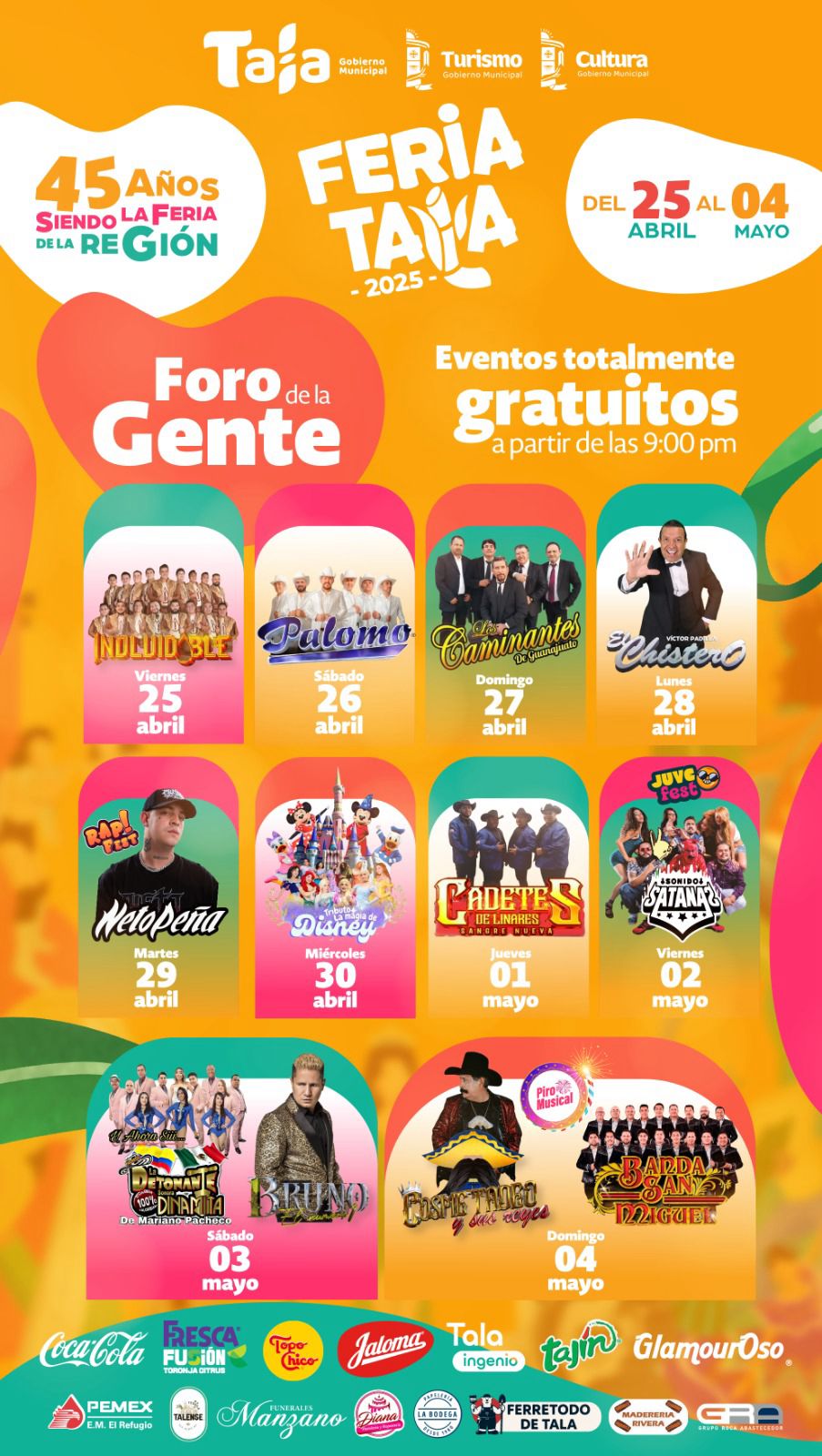 Cartelera Feria Tala Jalisco 2025