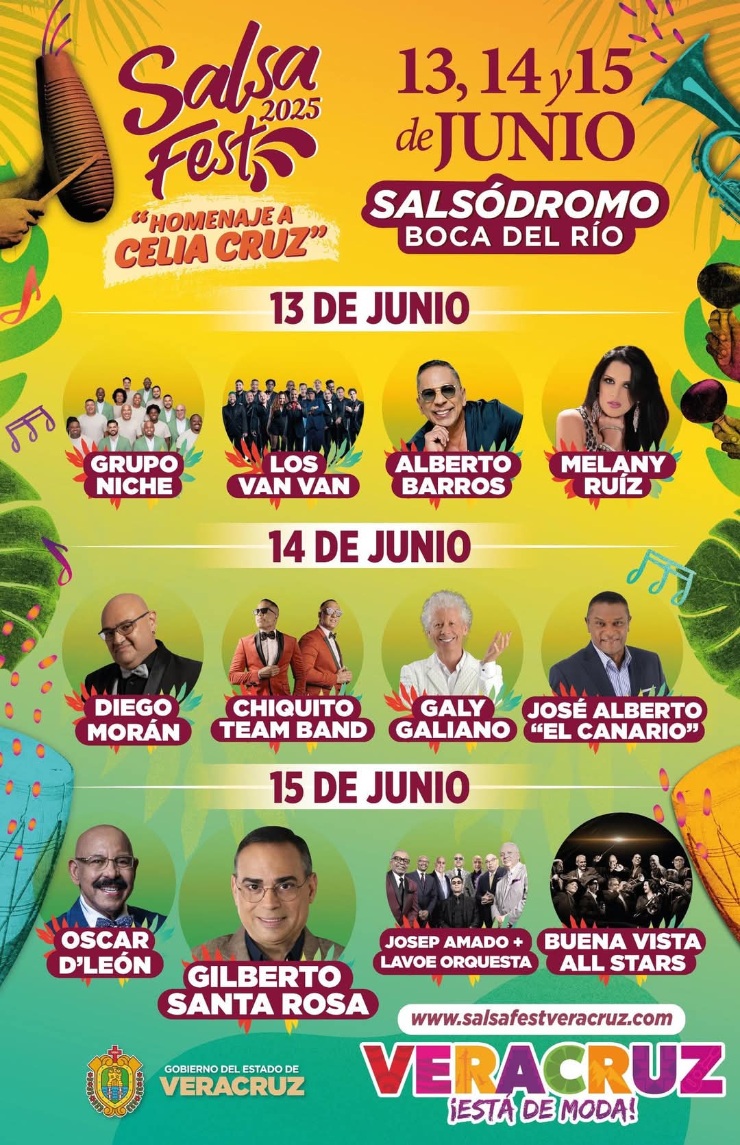 Elenco - Salsa Fest 2025 Boca del Río Veracruz