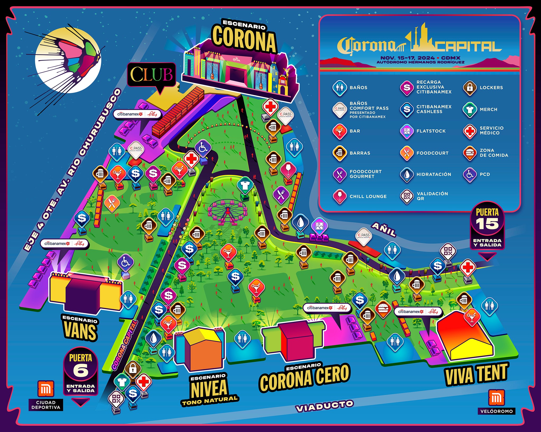 Mapa del Corona Capital 2024