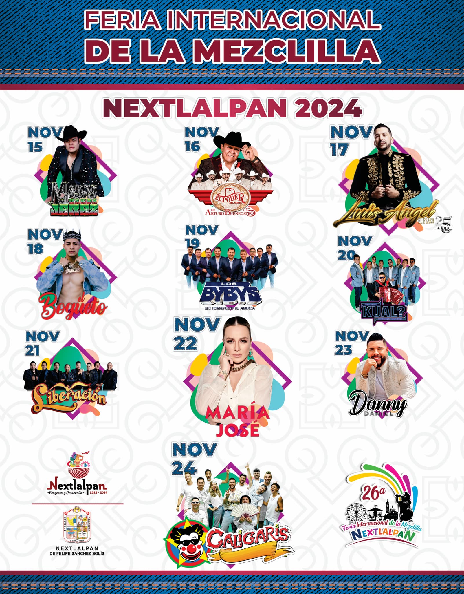 Elenco estelar, Feria Internacional de la Mezclilla Nextlalpan 2024