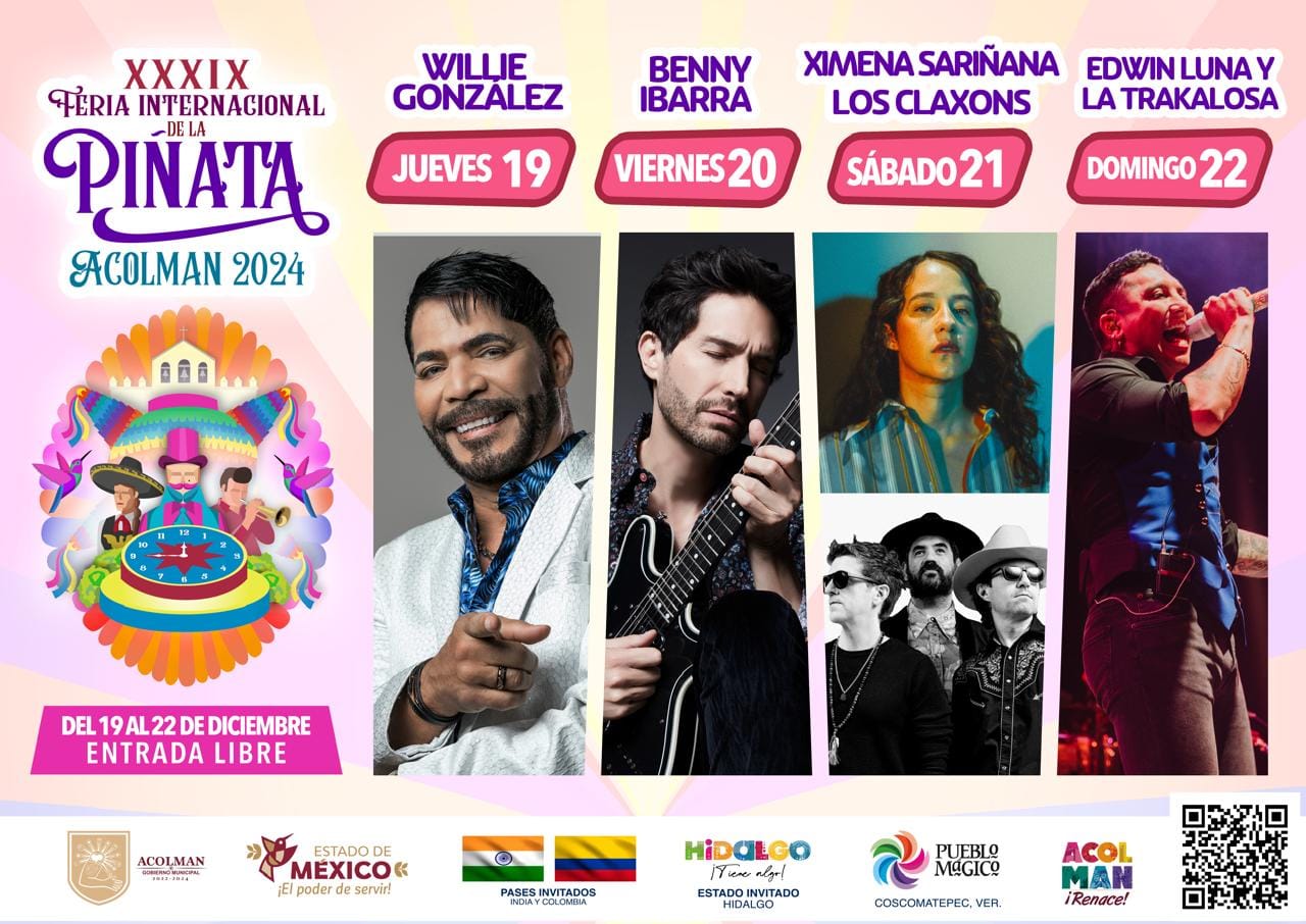 Cartelera estelar - Feria Internacional de la Piñata Acolman 2024