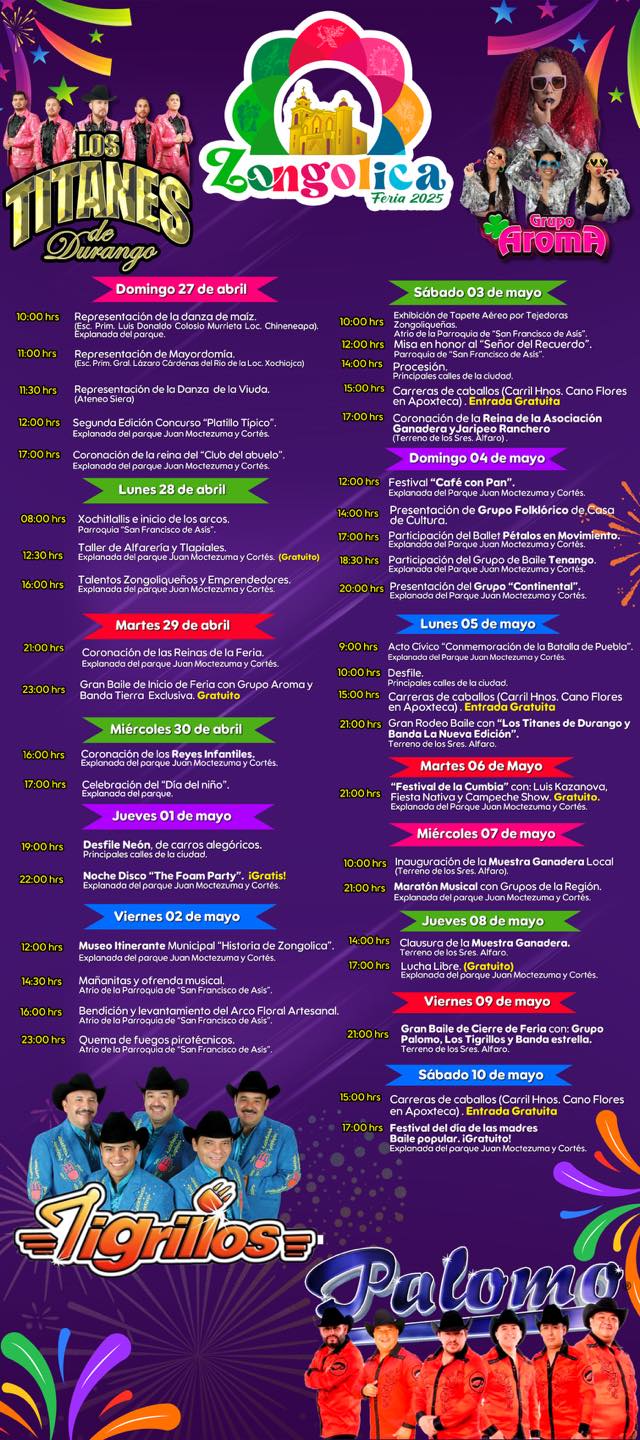 Programa Feria Zongolica 2025