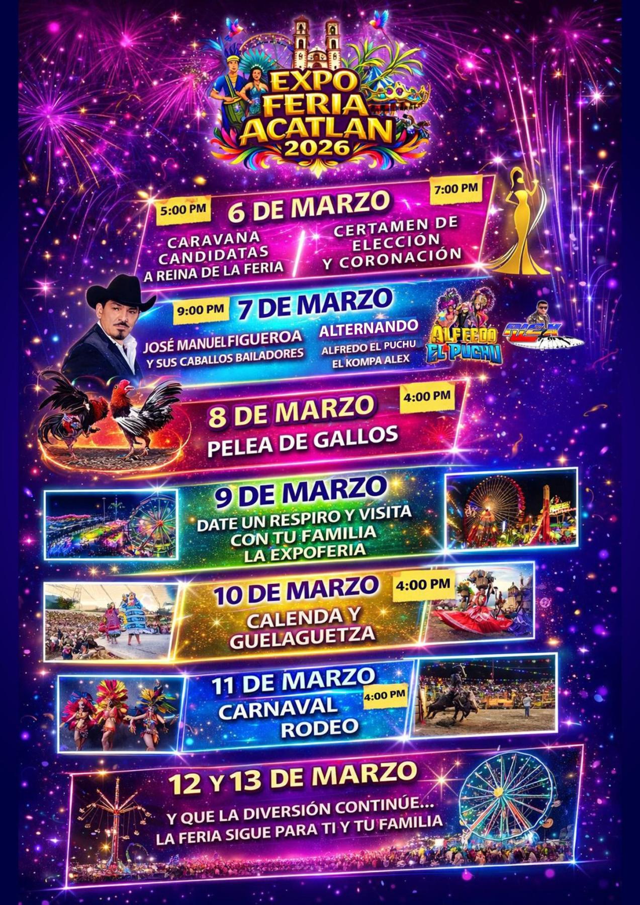 Programa completo Expo Feria Acatlán de Pérez Figueroa 2026