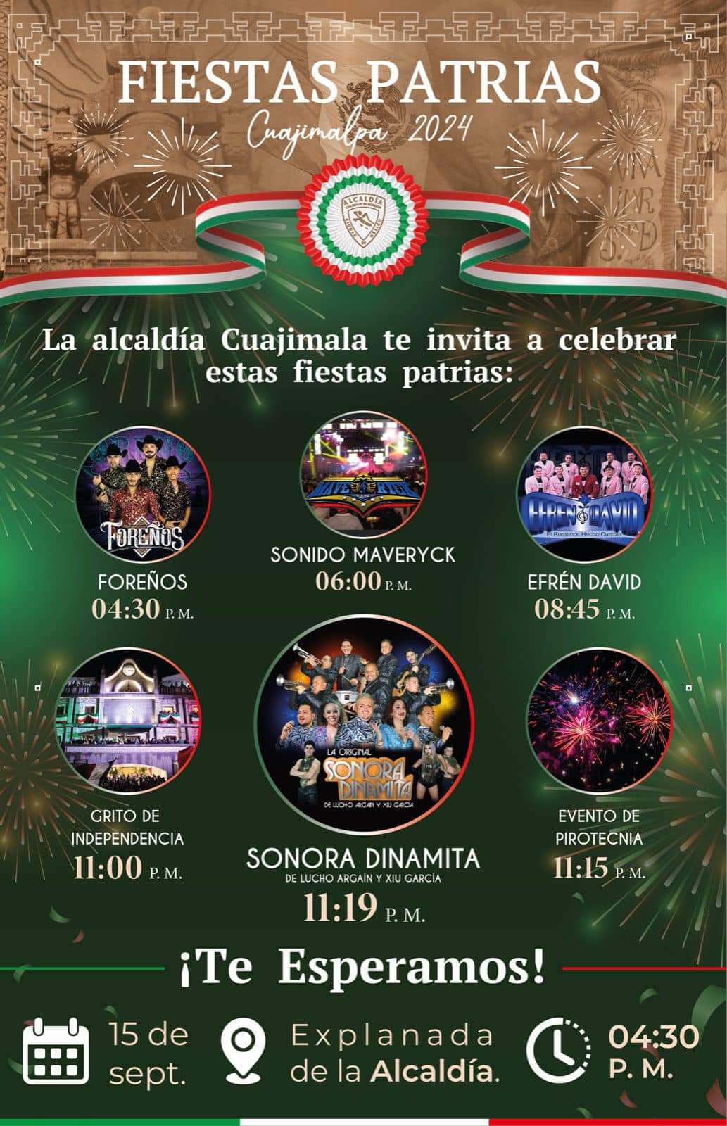 Programa Fiestas Patrias Cuajimalpa 2024