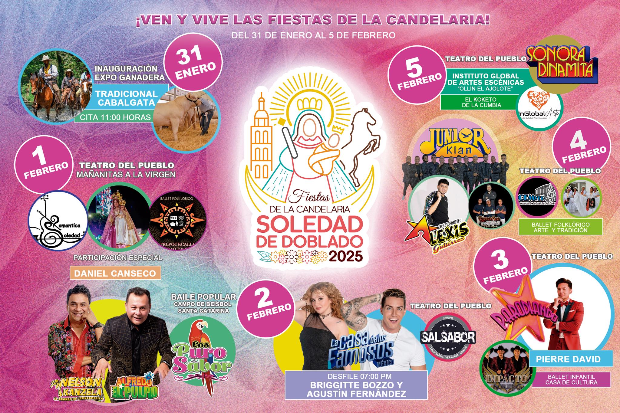 Programa - Fiestas de la Candelaria Soledad de Doblado 2025