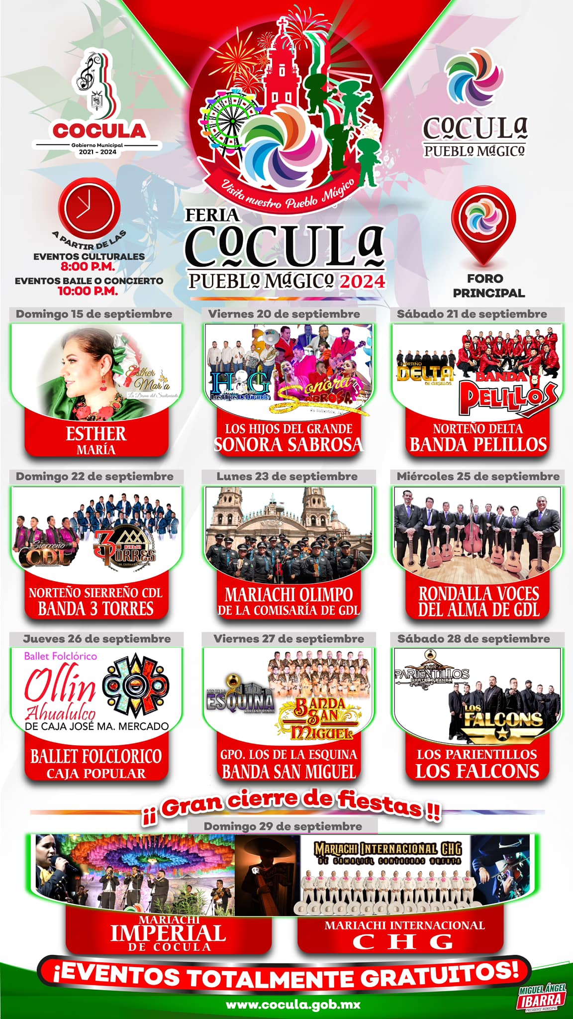 Cartelera Feria Cocula Jalisco 2024
