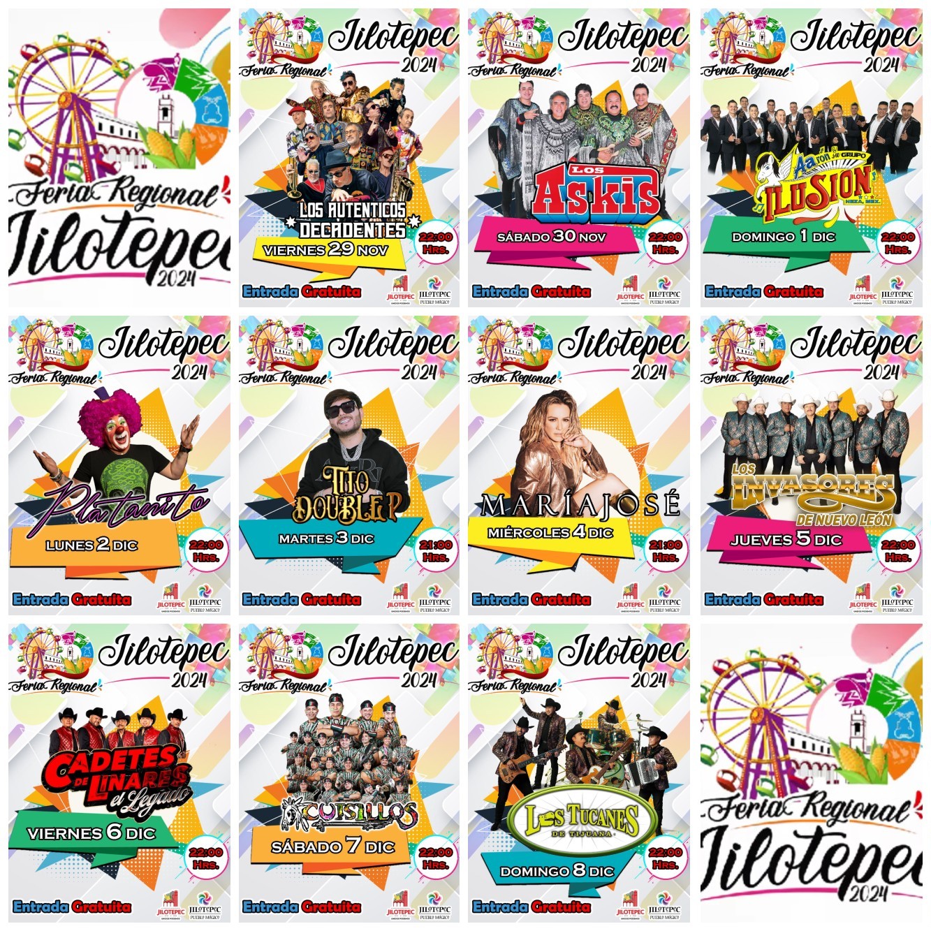 Elenco, Feria Regional Jilotepec 2024