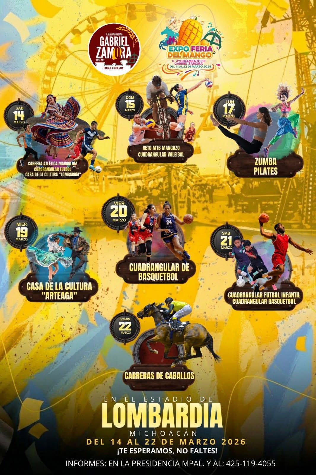 Eventos importantes en la Expo Feria del Mango Lombardía 2026