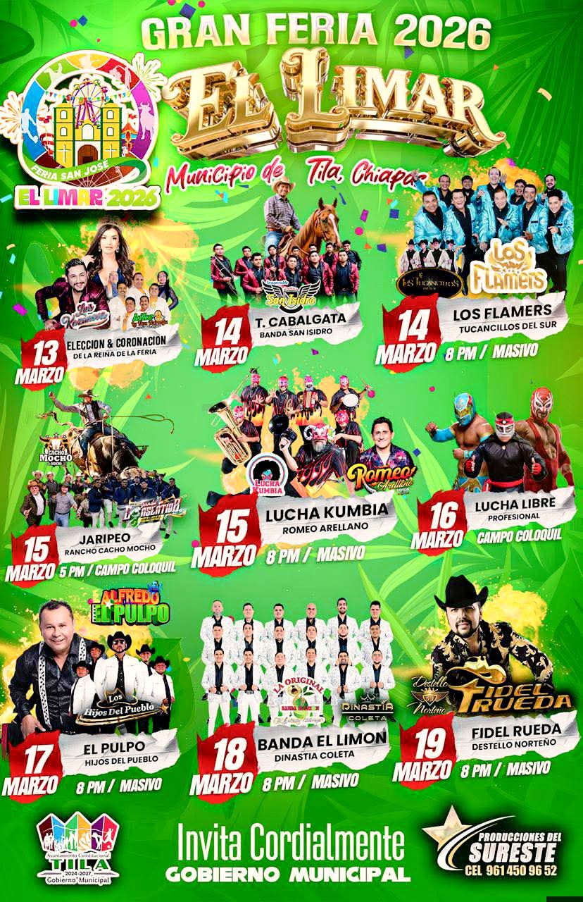 Cartelera Feria El Limar 2026