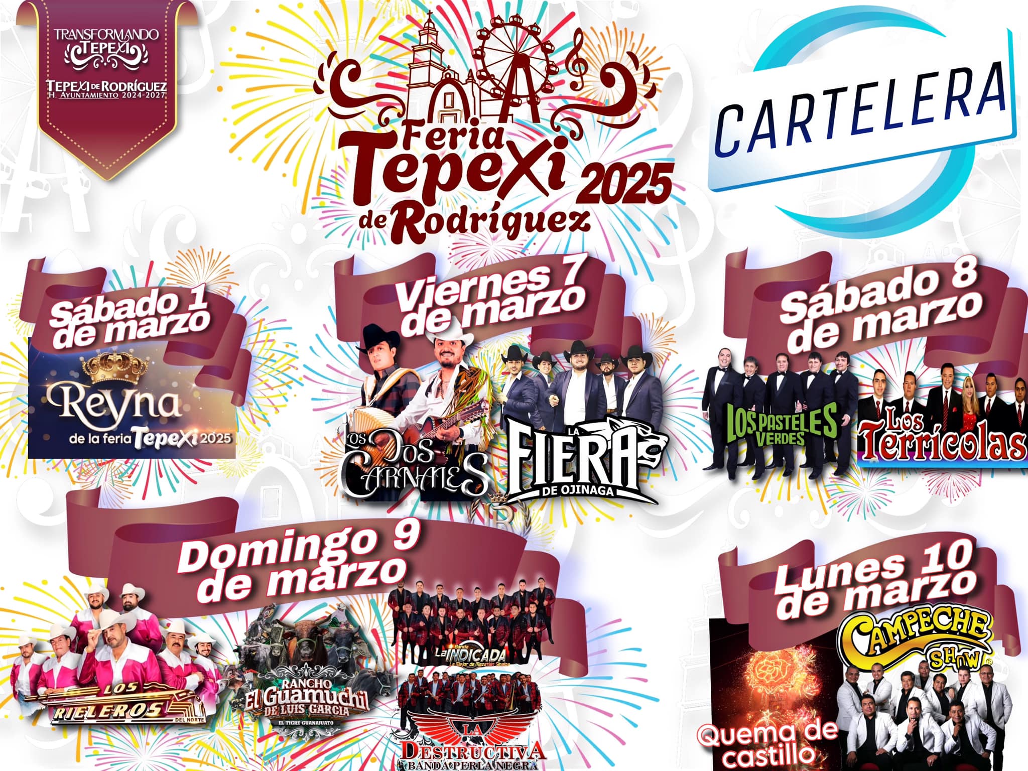 Cartelera Artística - Feria Tepexi de Rodríguez 2025