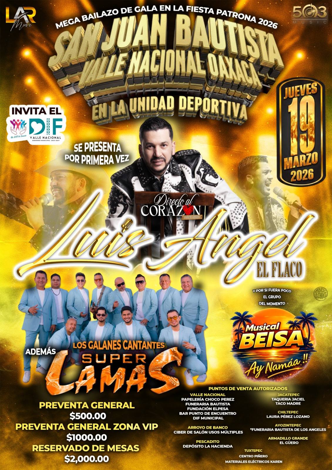 Cartelera Feria Anual Valle Nacional 2026  .