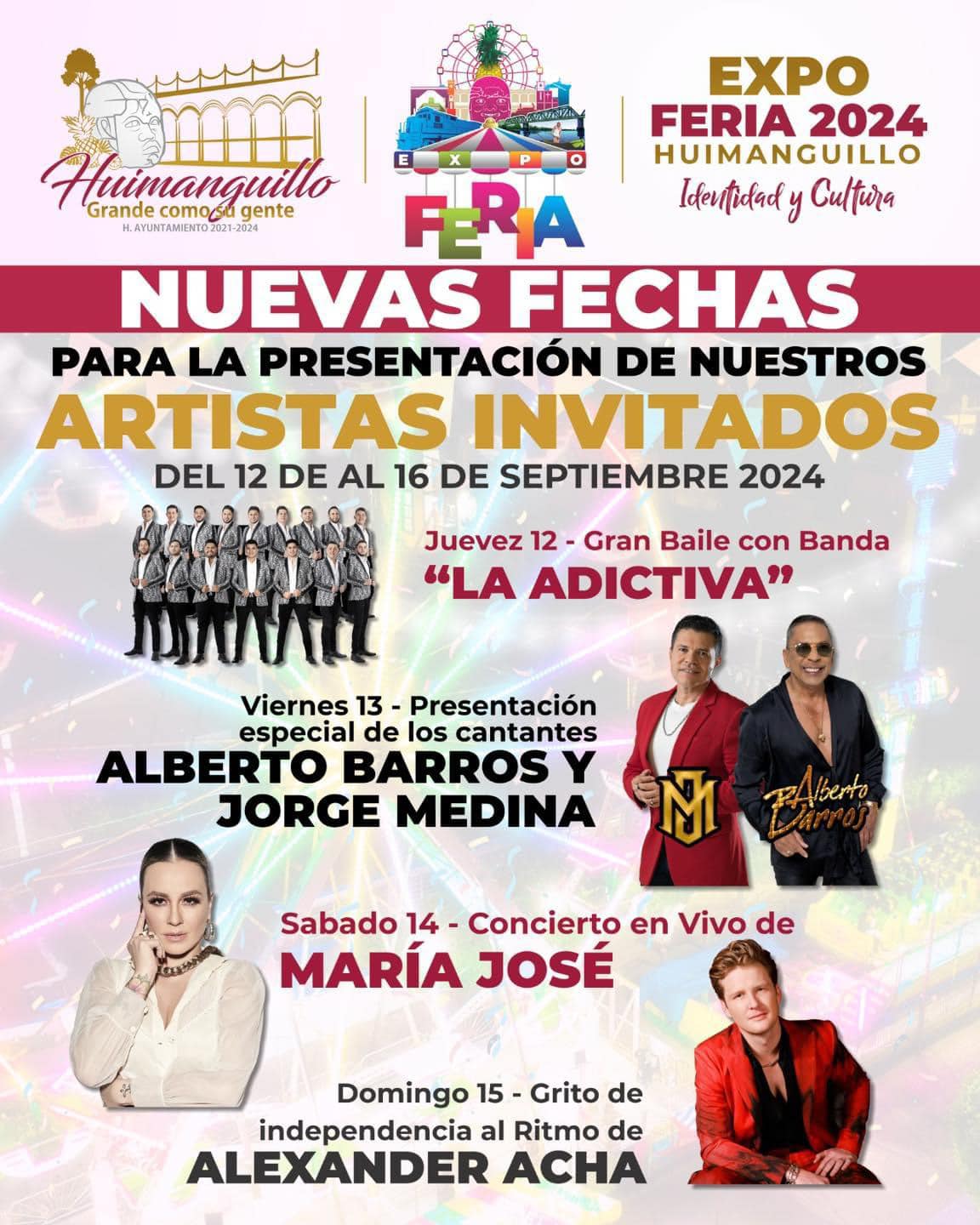 Elenco estelar para la Feria Huimanguillo 2024