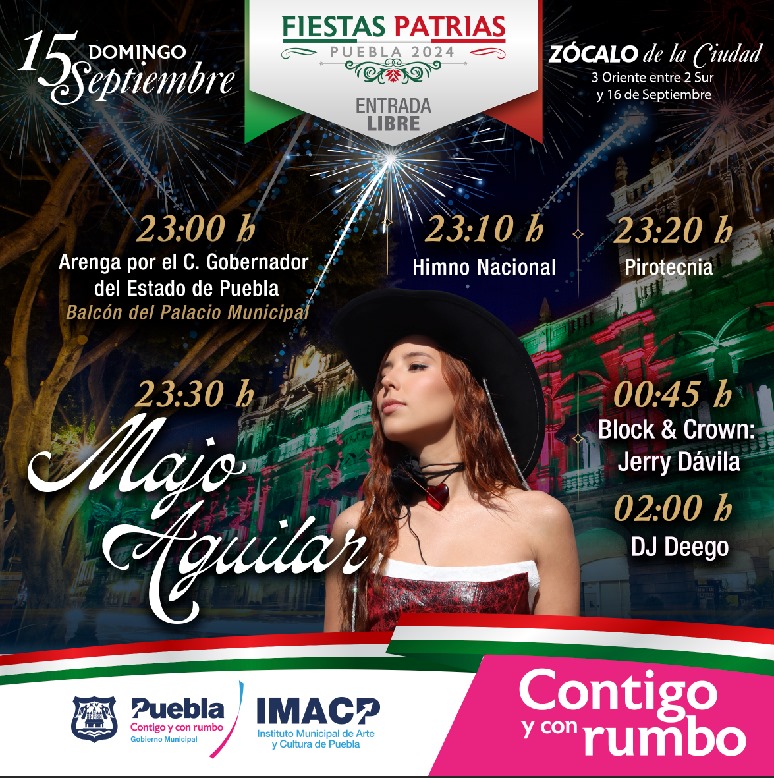 Majo Aguilar en la Fiestas Patrias Puebla 2024