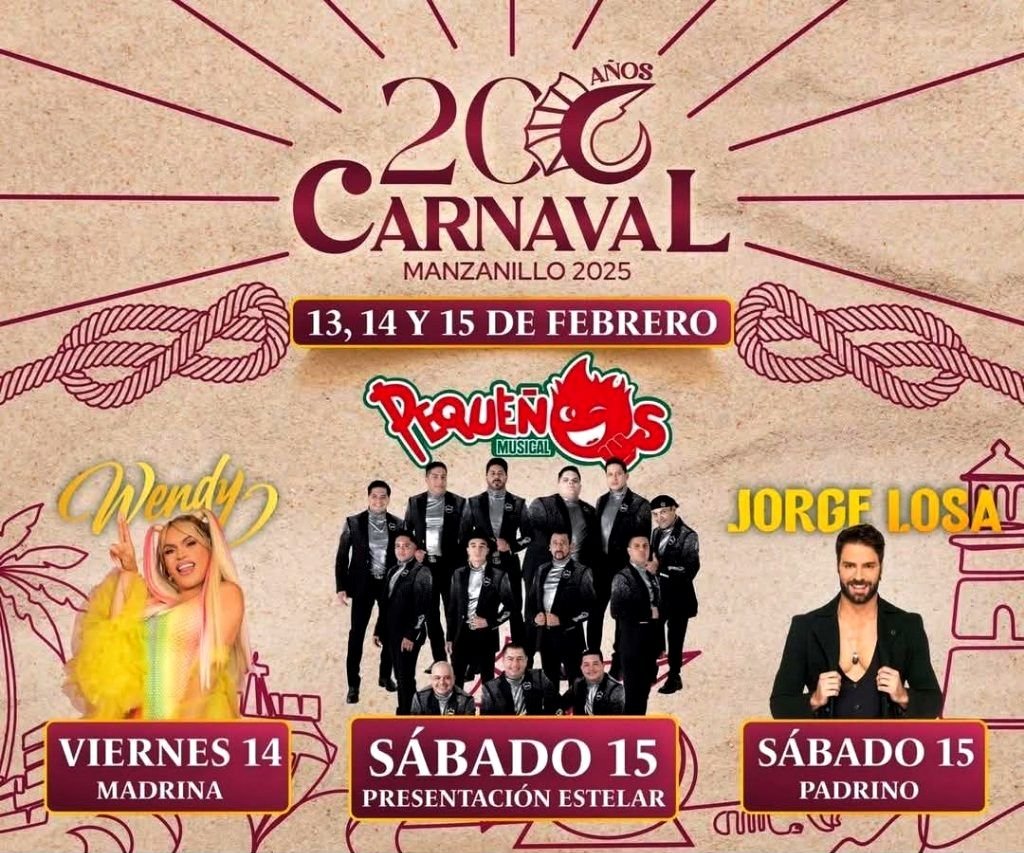 Cartelera artística Carnaval Manzanillo 2025