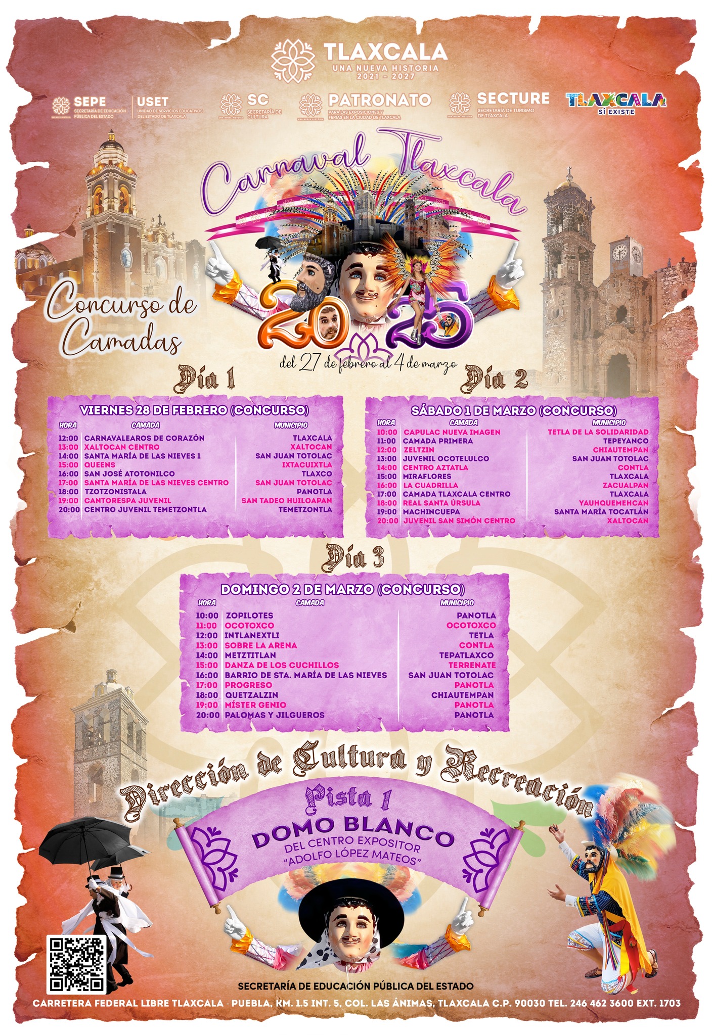 Eventos y Actividades del Carnaval de Tlaxcala 2025