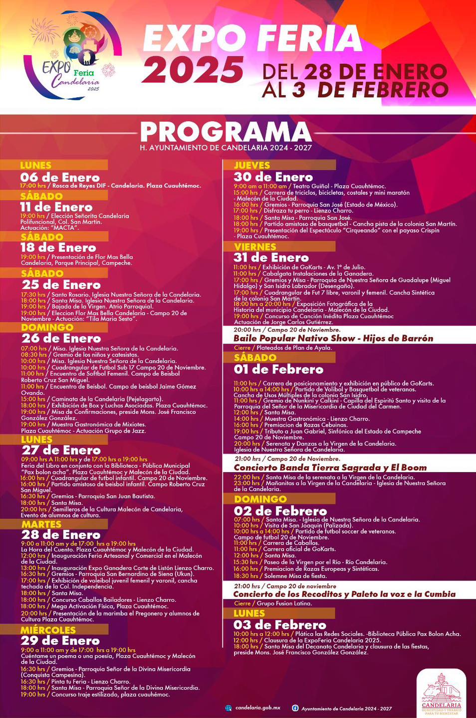Programa Expo Feria Candelaria 2025