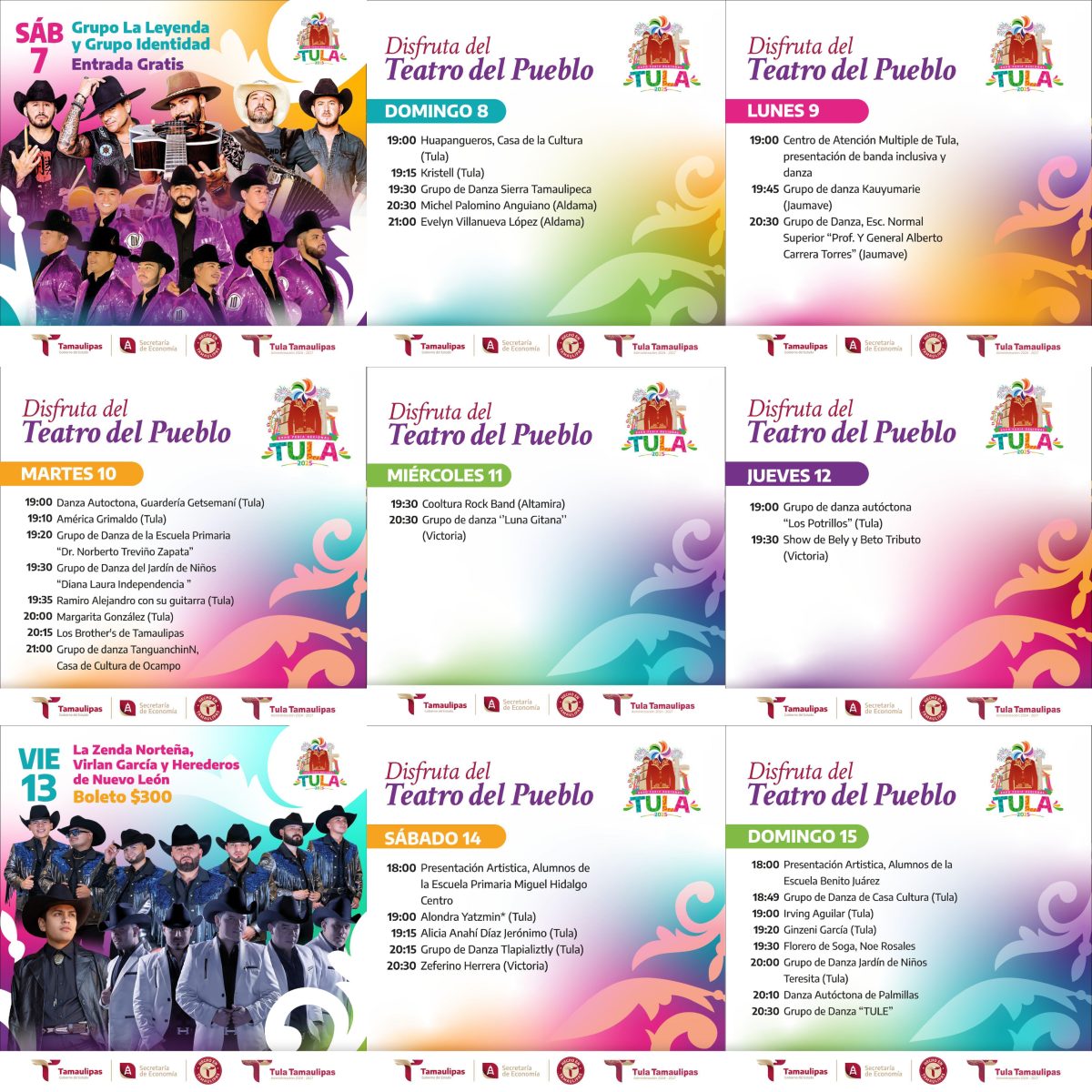 Programa de Actividades - Feria de Aniversario Tula Tamaulipas 2025