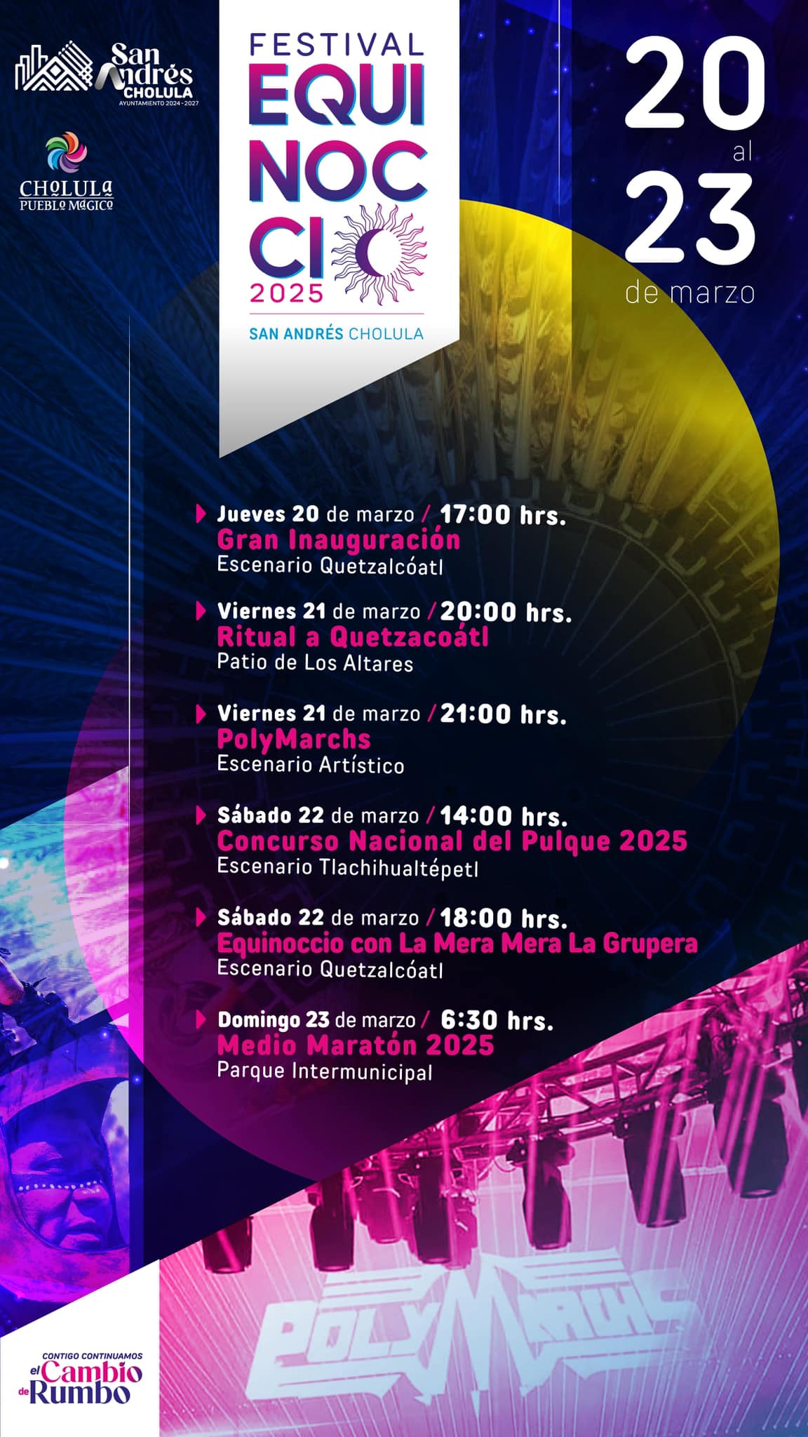 Programa y cartelera Festival Equinoccio San Andrés Cholula 2025