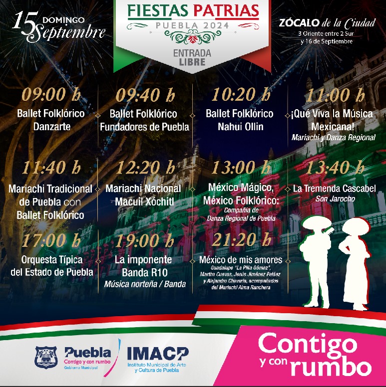 15 de septiembre, Fiestas Patrias Puebla 2024