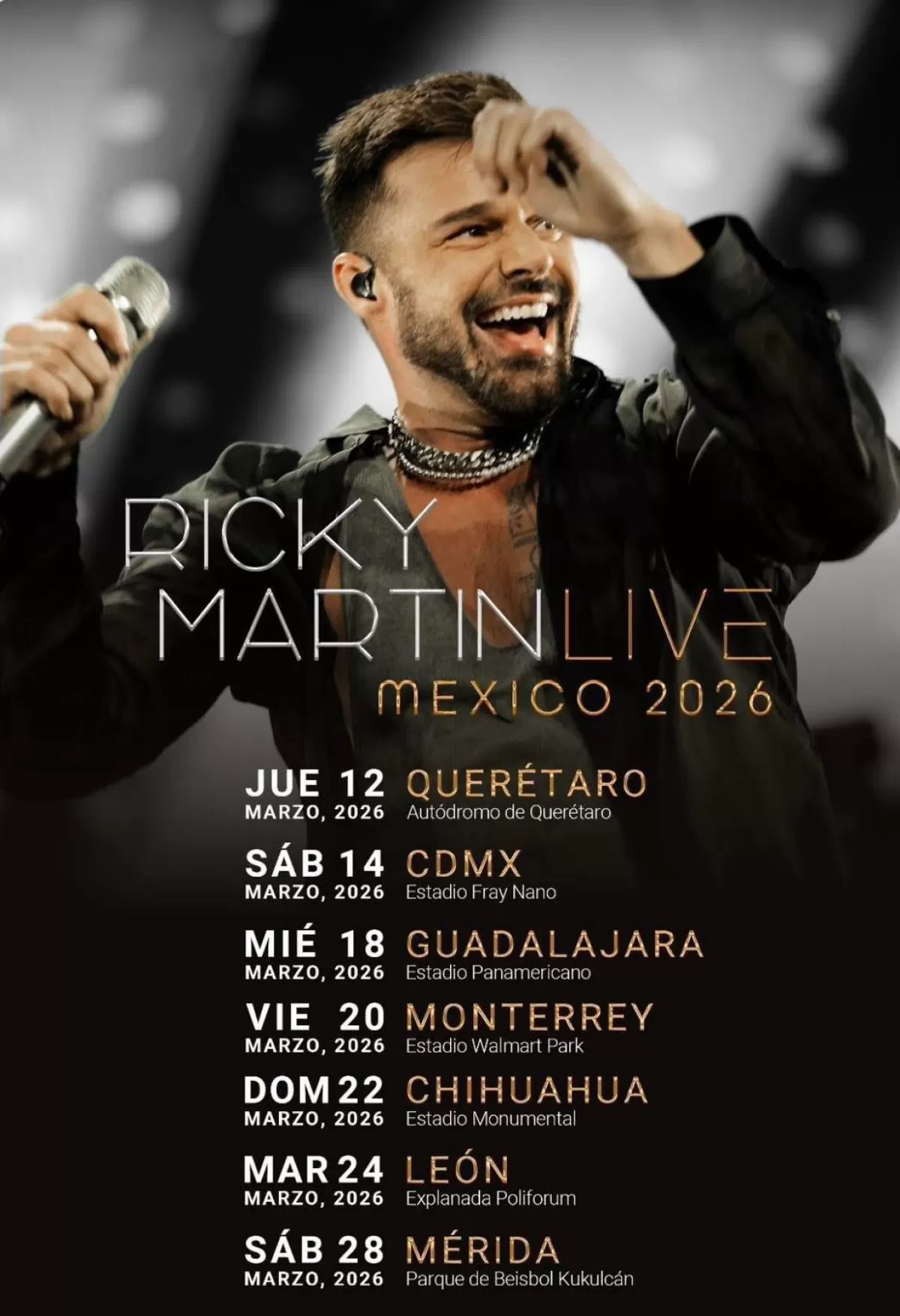 Ricky Martin en México 2026