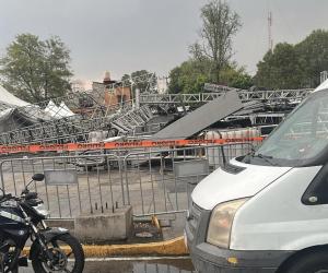 Se desploma escenario en la Alcaldía Gustavo A. Madero de la CDMX