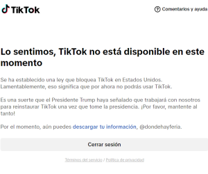 TikTok deja de funcionar en Estados Unidos