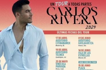 Carlos Rivera: Un Tour a Todas Partes 2024, fechas, ciudades, recintos, boletos